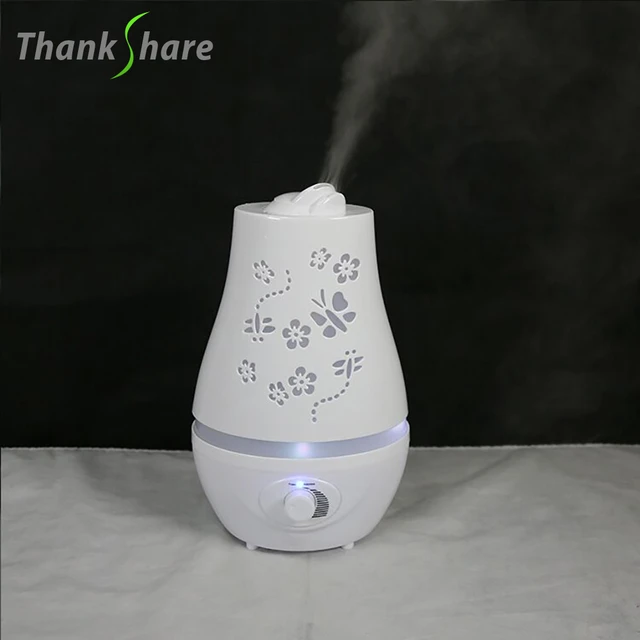 Difusor de aceite esencial , humidificador de aire silencioso, LED, niebla  white