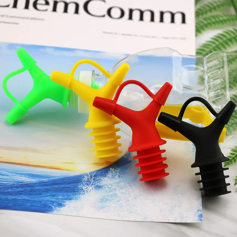 

Wine Pourer Double Pour Spouts with Dust Caps, Wine Stoppers for Sealing Wine Bottles / Oil and Vinegar Cruet Glass Bottles
