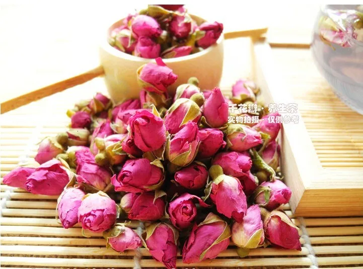 100 г розовый чай Сушеные розы Pingyin розы съедобные Розы Цветочный чай свежие натуральные бутоны оптом