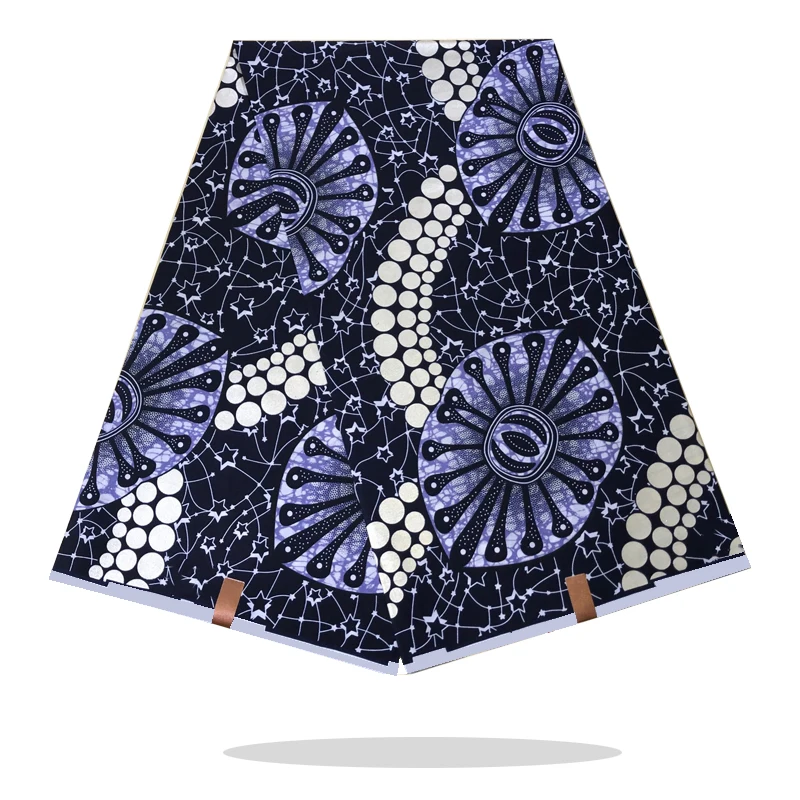 

100%Soft African Wax Print Fabric High Quality Dress Material Veritable Nigerian Wax Prints Fabric 6 Yards For Sewing RVG20-82