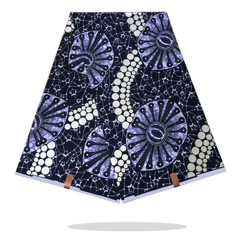 

100%Soft African Wax Print Fabric High Quality Dress Material Veritable Nigerian Wax Prints Fabric 6 Yards For Sewing RVG20-82