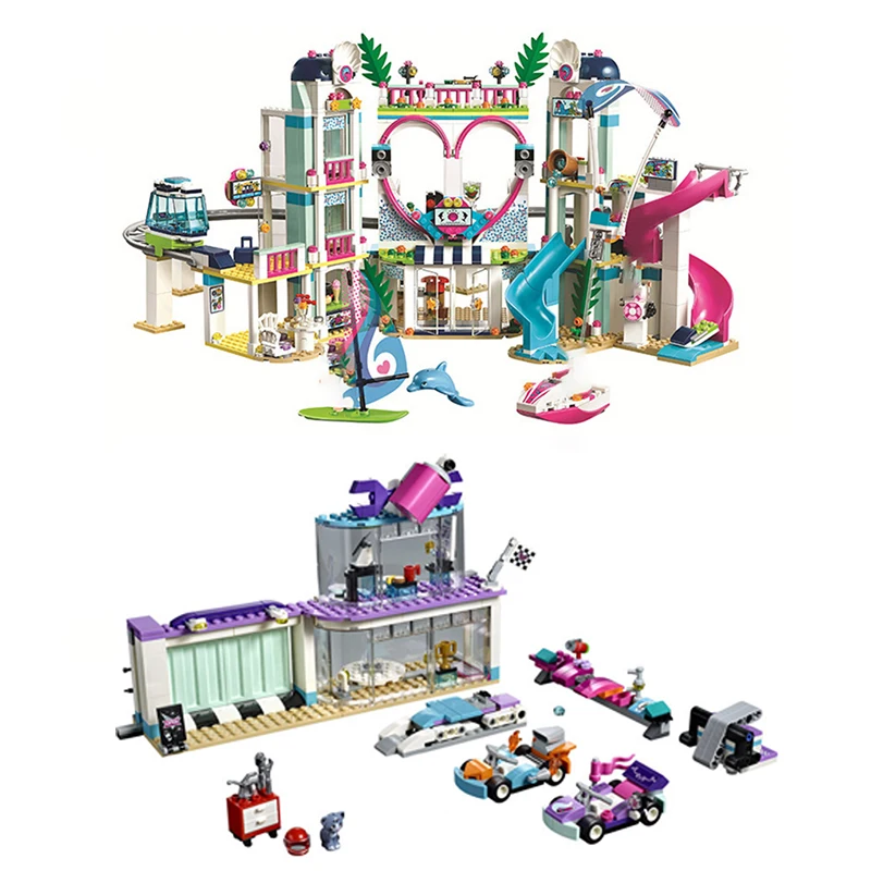 2021 Resort Hartlake Creative Series Dream Car World Castle Luxury Playground Building Blocks Children's Toy For Girlfriends | Игрушки и