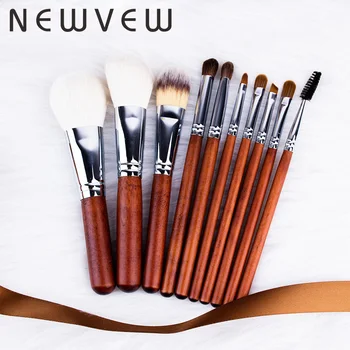 

10pcs Wood Handle Makeup Brushes set for cosmetic foundation powder blush eye shadow kabuki blending make up brush beauty tool