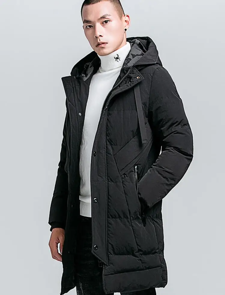 Winter Mens Parka Male Long Hooded Coats Jackets Casual Keep Warm Thicken Trench Big Size Windbreaker Outwear Black Parkas Men