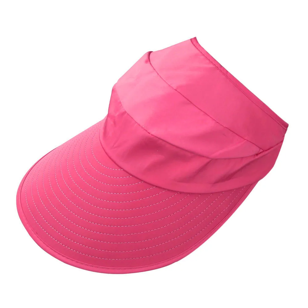 Hot Pink Модные женские летние шляпы от солнца, козырек от солнца, шляпа от солнца с большими головками, Пляжная шапка, шапочка, Панама, шапка, зимние шапки для женщин, шапка - Цвет: Hot Pink