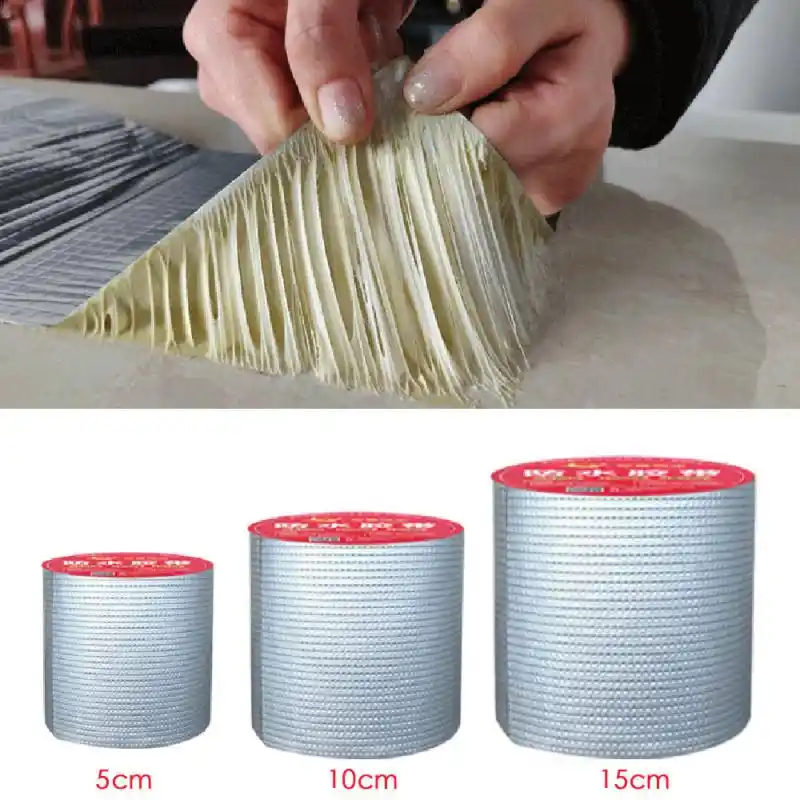 Aluminum Foil Butyl Rubber Tape Self Adhesive Waterproof UV Resistant