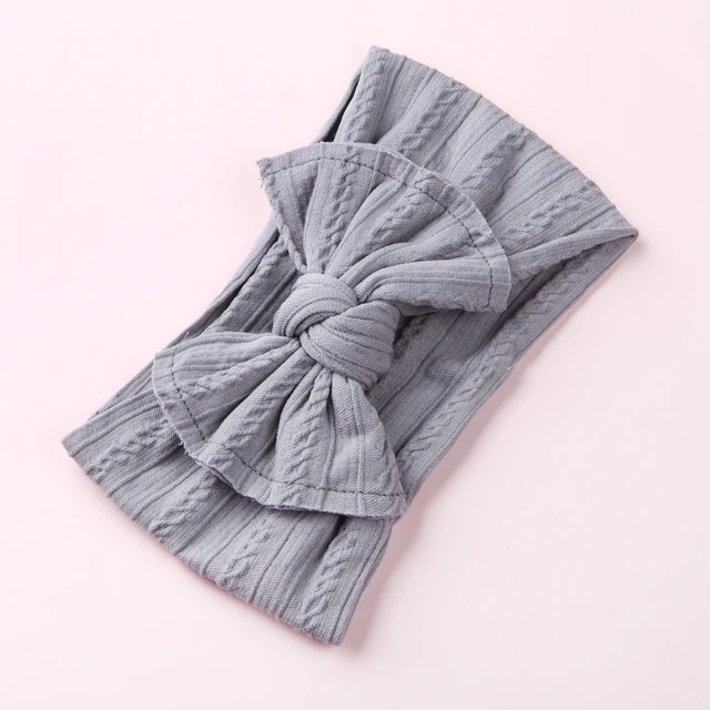 Cable Knitting Baby Girl Headband Material Nylon Bows Child Turban Newborn Baby Girl Hair Ribbon Accessories Headwear Headwraps 15