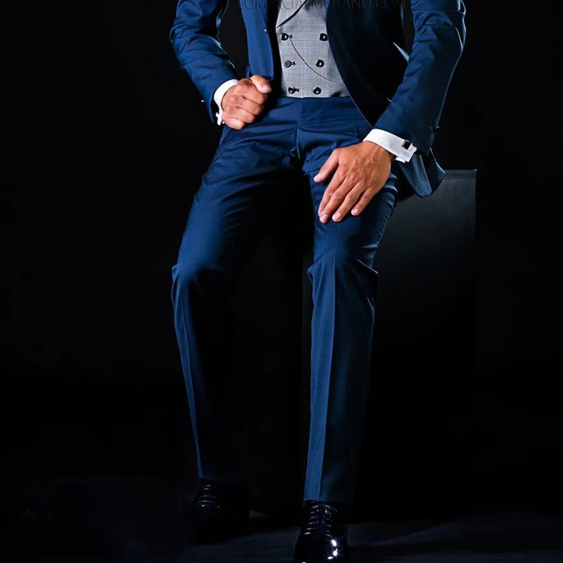 3 Piece Men Suits for Wedding Tuxedo Notched Lapel Male Jacket with Pants Vest New Fashion Clothes