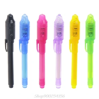 

6Pcs/set Invisible Ink Pen Built in UV Light Magic Marker For Pen Safety To Use 6 colors Au03 20 Dropship