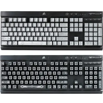 

RGB 104 Keycaps ANSI Layout OEM ABS Source Code Shot Backlit Keycap For Corsair K70 K65 K95 RGB Mechanical Keyboard