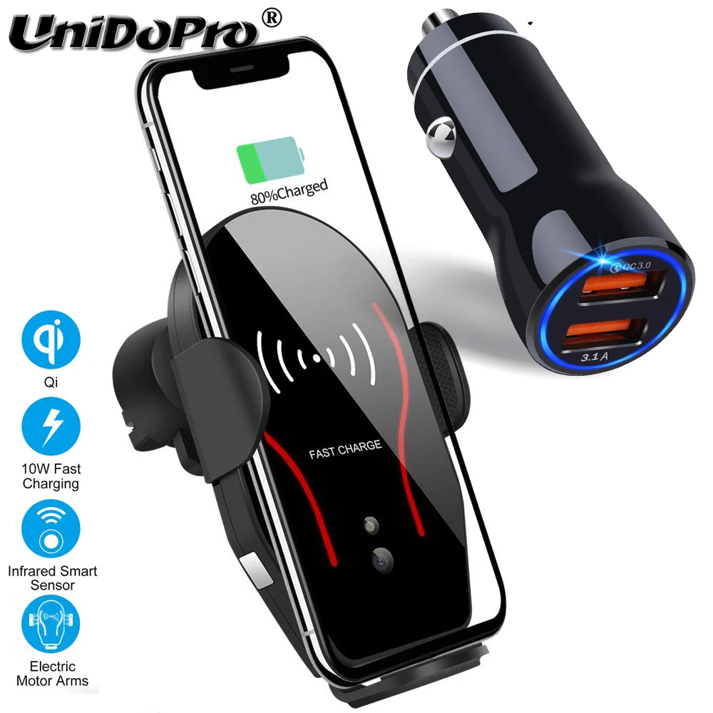 Auto-Clamping 10W Qi Fast Wireless Charging for Ulefone Armor 7E 7 6S 6E 6 5 Power 5S X QC 3.0 Car Charger | Мобильные телефоны и