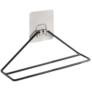 

4PCPS Adhesive Wrought Iron Storage Shoe Rack Household Wall-Mounted e Shoe Rack Bathroom Slippers Rack