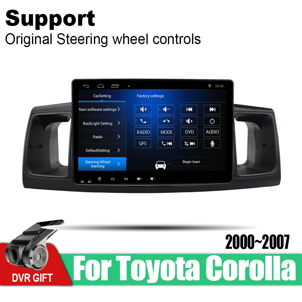 ZaiXi Android автомобильный 2 din Мультимедиа GPS навигация для Toyota Corolla E120 2000 ~ 2007 vedio