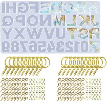 

Resin Casting Set Number Silicone Molds DIY Letter Alphabet Silicon Mold Kit for Key Chains, Bracelets, Necklaces