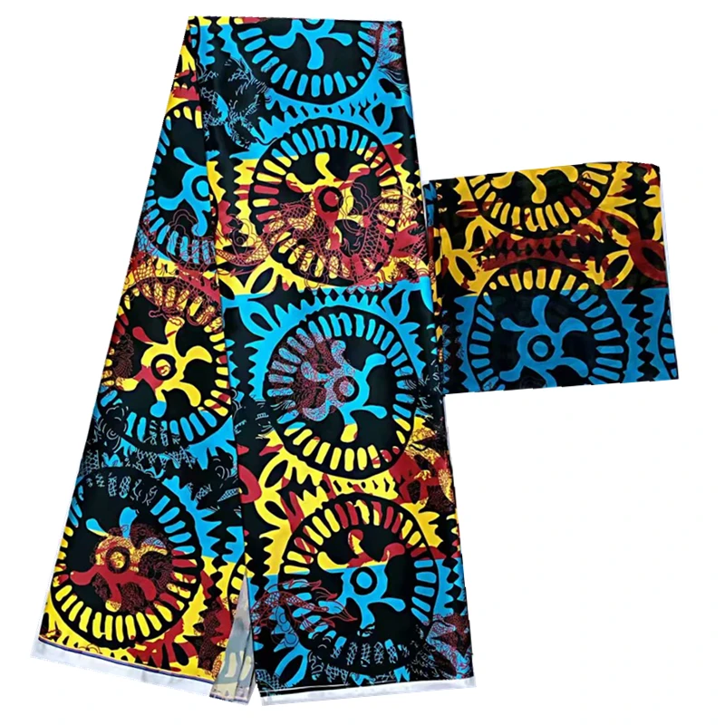 Лучшая цена винтажная шелковая вощеная ткань Африканская восковая печатная ткань Африканская Анкара ткань восковая печатная ткань 4+ 2 ярдов/партия для платья - Цвет: MJ851012s4