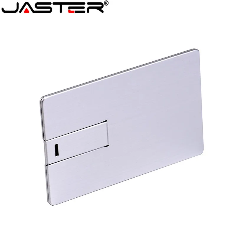 JASTER Usb флеш накопитель 4 ГБ 8 16 32 64 металлическая карта Флешка бизнес подарок