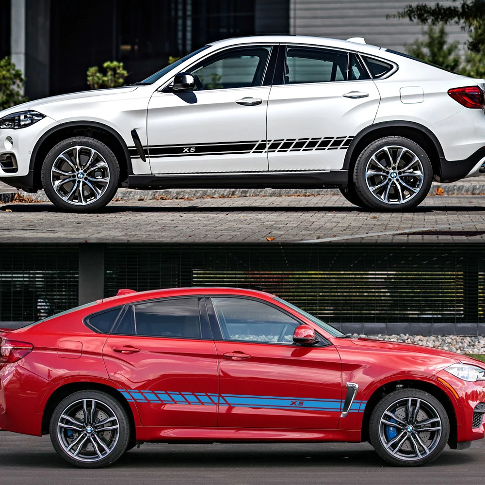 Наклейки на автомобильные двери и боковые юбки 2 шт. наклейки для BMW X5 E70 E53 F15 X3 F25 E83