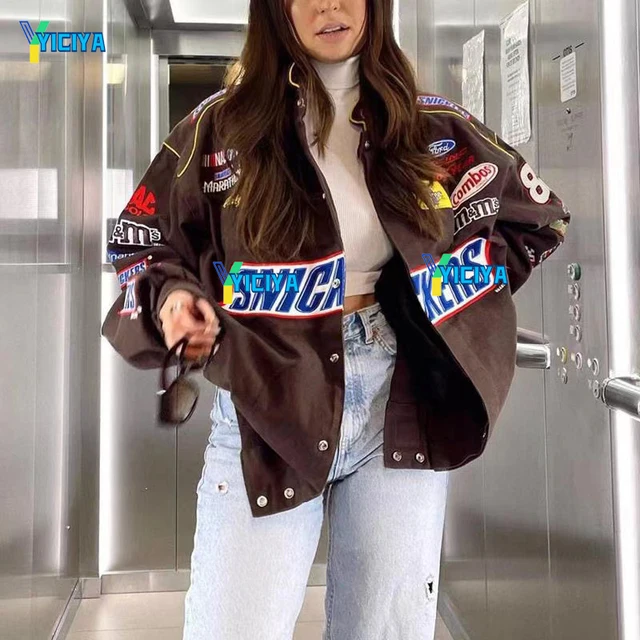 Yiciya Long Sleeve Varsity Jacket 