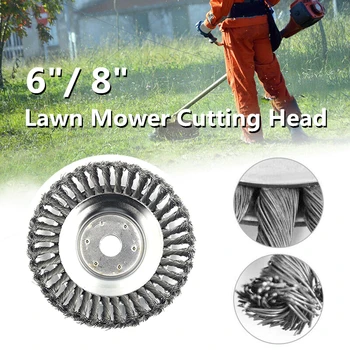 

Power Tool 8 inch Steel Wire Grass Trimmer Head Lawn Mower Twisted Wire Wheel Weeding Trimmer Brush Cutter Garden Lawn Supplies