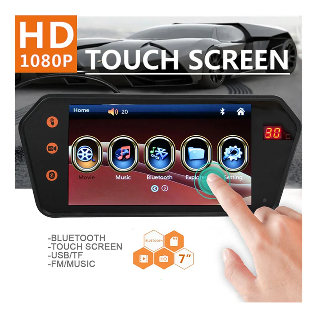 Car 7 Inch bluetooth TFT LCD Color 