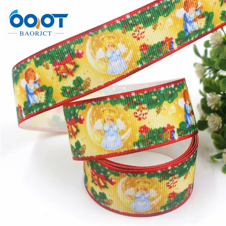 2 1971315,1 ''25 мм Рождество праздник для упаковки подарков напечатанный grosgrain ленты, 10yrds DIY головной убор ручной работы аксессуары - Цвет: 2