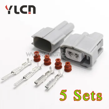 

Free Shipping 5 Sets 2 Way Male Female Sumitomo Injector Connector for Toyota