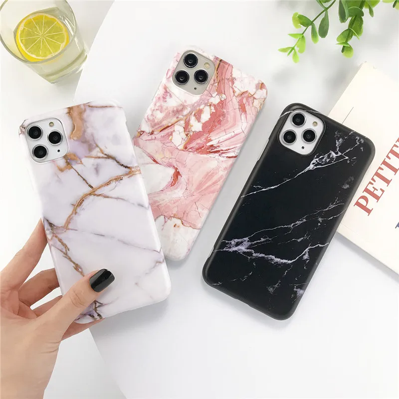 Moskado мраморная каменная текстура Чехол для мобильного телефона iPhone 11 Pro Max 12 X XR XS