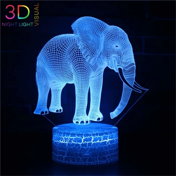

ATOPH Children 3D Night Light for Bedroom Decoration Elephant Design Nightlight for Kids Child Xmas Birthday Gifts