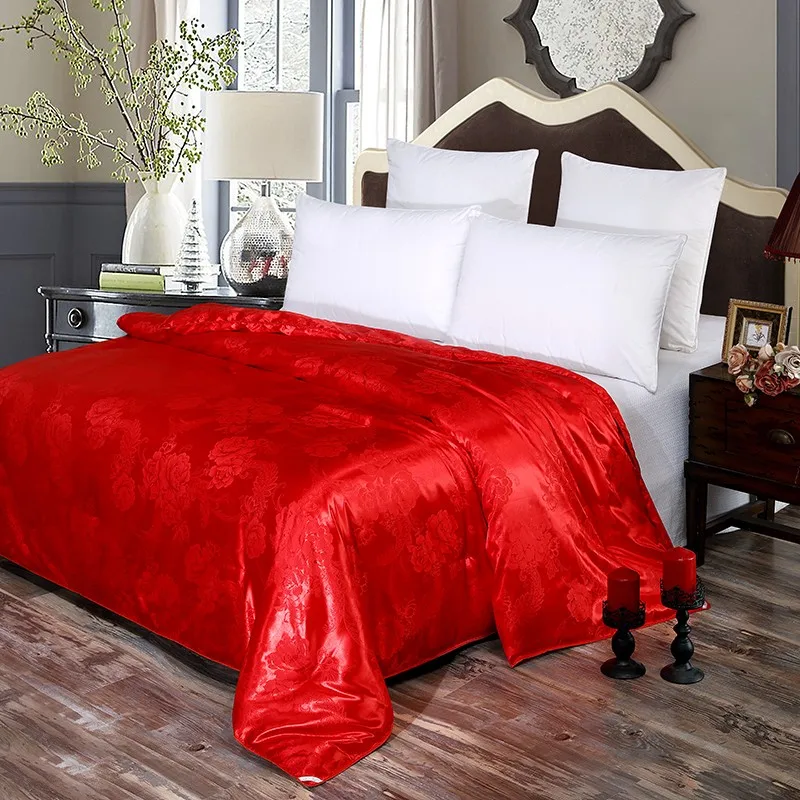 

King Queen Full Twin Size blanket Hot Sales High Quality Winter/summer Mulberry Silk Comforter Duvet New Style Quilt Blanket