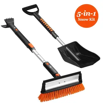 

5 in 1 Multifunctional Snow Shovel Ice Scraper Snow Removing Tool Car Vehicle Windshield Cleaning Tool