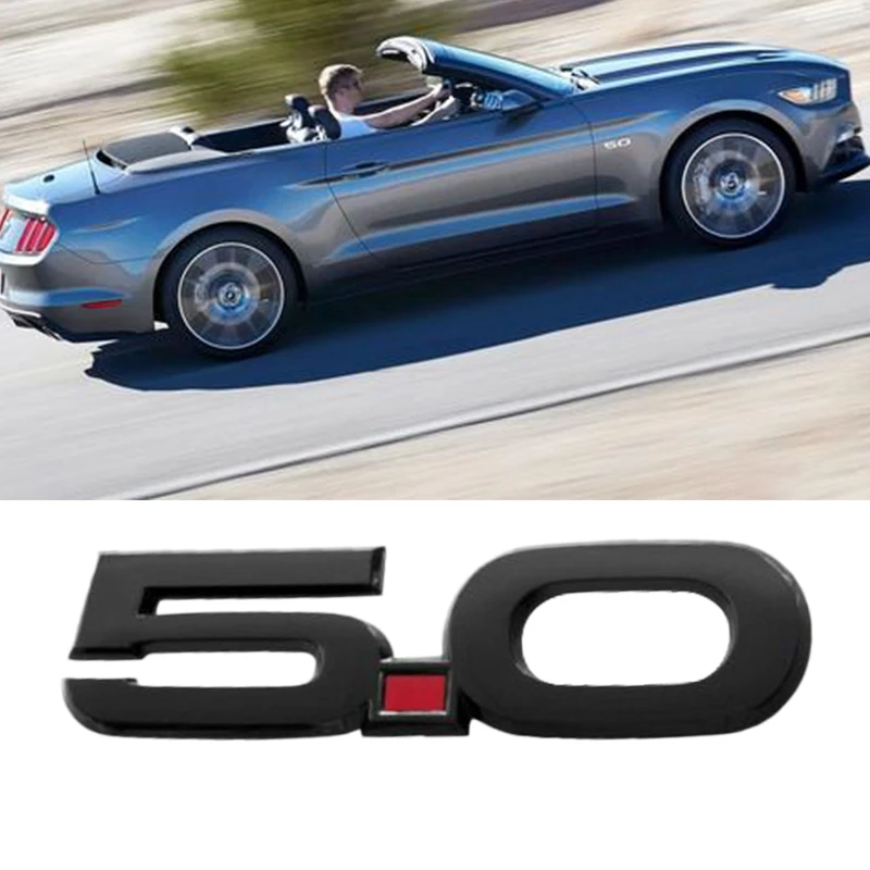 1 пара для 2015 2020 Ford Mustang GT 5 0 Черный дюймов крыло боковые эмблемы|Эмблемы| |