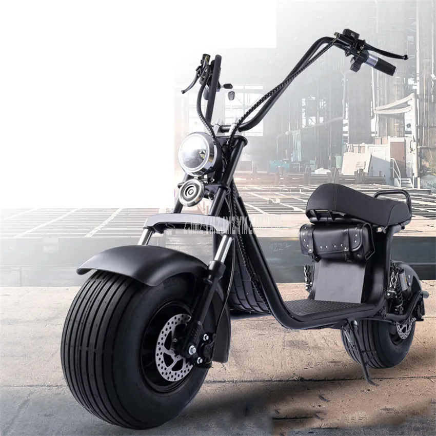 Discount X9 55-60km Double Person Harley Electric Scooter Vehicle Shock Absorption Anti-theft Adult Electric Bicycle EBike 1500W/2000W 5