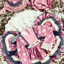 Детская одежда в испанском стиле; платье принцессы с цветком вишни для девочек; подарок на день рождения; рождественское платье для маленьких девочек