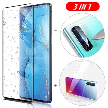 Перейти на Алиэкспресс и купить 3D стекло 3-в-1 + чехол для Oppo Reno 3 Pro, защитная пленка для экрана 5g, закаленное стекло для Oppo Reno3 Pro, стекло для камеры 5g