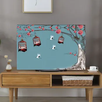 

Linen Television Cover 55-Inch LCD European-Style Wall Hanging 42 Hanging Simple Modern TV Set Pastoral