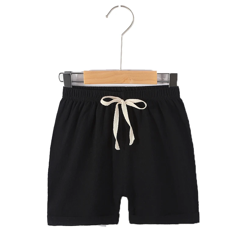 Teenage Shorts Boy Girl 2 4 6 8 10 12 Y Linen Blue Black Short Pants Kids Boys Cotton Sport Beach Shorts Children Clothing for kids shorts