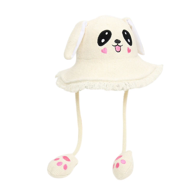 Новинка, милая детская шапка с кроликом, аксессуары для девочек, забавная шапка с ушками, шапка с кроликом, подарок, можно перемещать, подушка безопасности, шапка, игрушка, От 3 до 18 лет - Цвет: A6