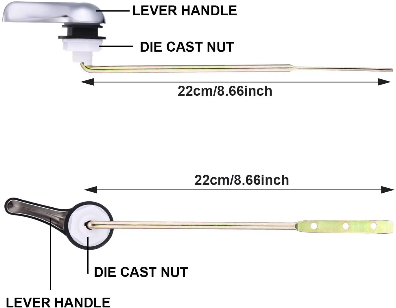 2 шт. сменная рукоятка для унитаза с хромированной отделкой|Сливной бак унитаза| |