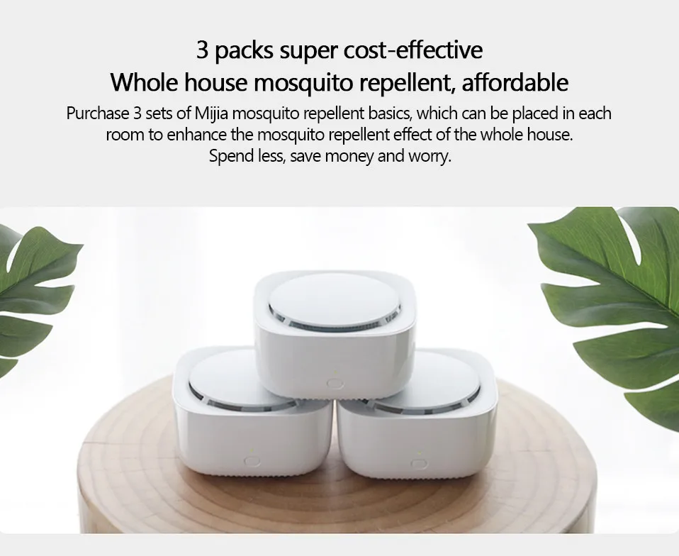 New Xiaomi Mijia Mosquito Repellent Killer basic version No Heating Fan Drive Portable Insect Repeller Timing Function Repellent (7)