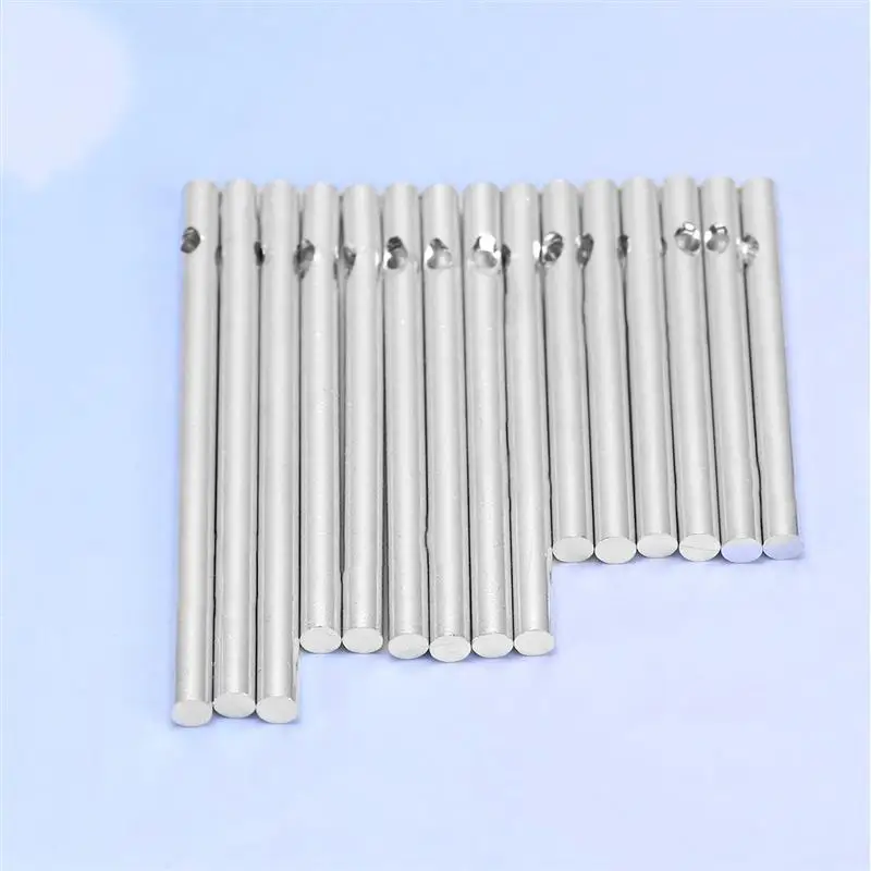 3 Set/15 Pcs Solid Wind Chimes Aluminium Tube Kit Accessories Hanging Sound Making (Silver) | Дом и сад