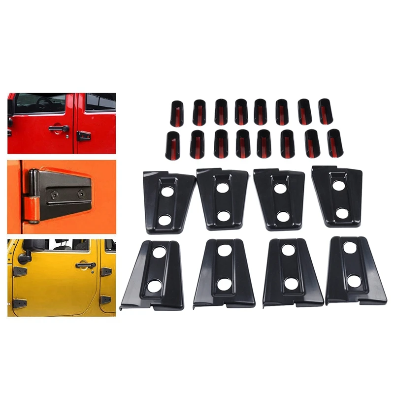 8X Автомобильная Abs Накладка для дверных петель Накладка для Jeep Wrangler JK Unlimited 4 двери 2007