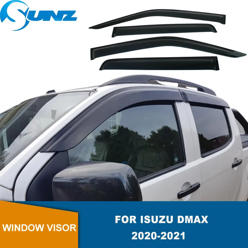 Козырек для боковых окон Isuzu D-max Dmax 2020 2021 2022 черный козырек защиты от дождя и