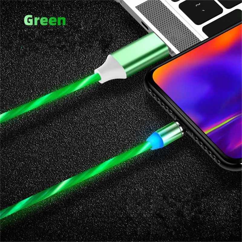 Green Cable and plug 1 м светодиодный светящийся Магнитный USB кабель для передачи данных для Iphone SONY Xperia 1 2 20 10 плюс XA1 XA2 Ультра X XZ1 XZ2 XZ3 компактный XZ Премиум Z1 Z2 Z3 Z4 - Цвет: Green Cable and plug