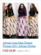2021 African Dresses For Women Africa Clothing Dashiki Autumn Chiffon Muslim Long Dress Fashion Ankara African Print Dress Lady african outfits for ladies