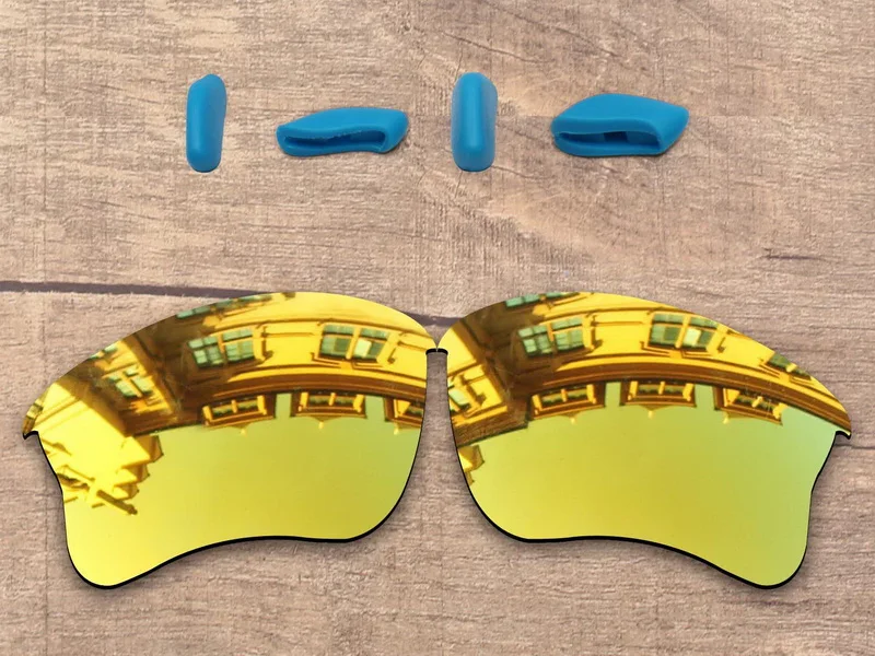 24K Mirror Vonxyz 20+ выбор цветов поляризованные Сменные линзы и небесно-голубые носовые упоры для-оправа из бронежилета Окли XLJ - Цвет линз: 24K Mirror