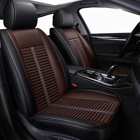Coffee Standard Новые кожаные универсальные автомобильные чехлы для сидений Cadillac ats CTS SRX SLS XTS Escalade - Название цвета: Coffee Standard