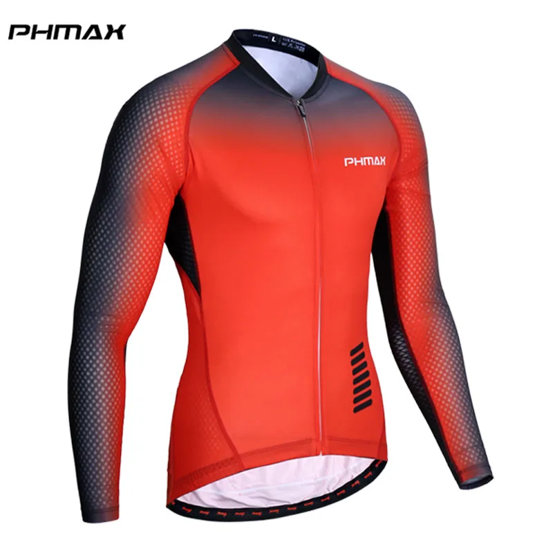 cycling jersey PHMAX Pro Велоспорт Джерси комплект с длинным рукавом гоночный велосипед одежда Ropa Майо Ciclismo дышащий MTB велосипед одежда - Цвет: cycling jersey