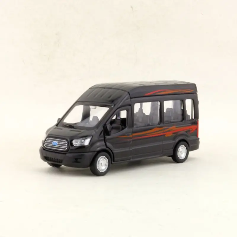 1:52 Масштаб Ford Transit КИТАЙ ПОЛИЦИЯ MPV сплав Выдвижной Автомобиль литья под давлением металлическая модель автомобиля