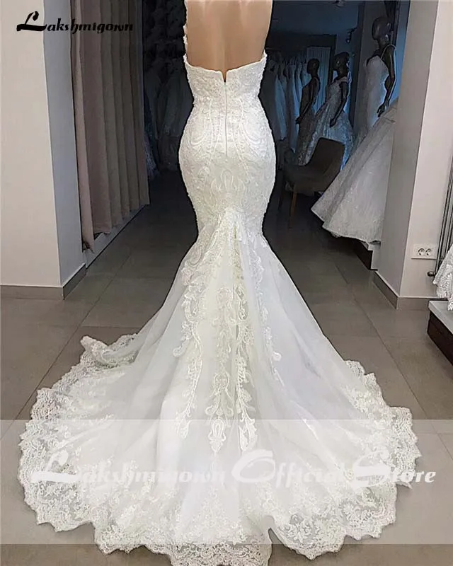 Robe De Mariee Sirene Роскошные Свадебные платья Русалка в Дубае восхитительная Кружевная аппликация с плеча арабское свадебное платье