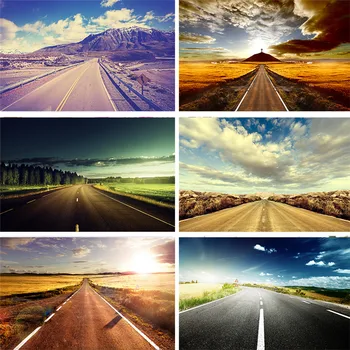 

Nitree Dusk Sunset Glow Sunlight Road Highway Gobi Desert Photophone Backdrop Photo Studio Props Photography Background Vinyl